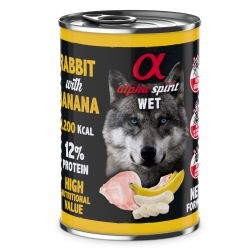 ALPHA SPIRIT KRÓLIK Z BANANEM KONSERWA 400g